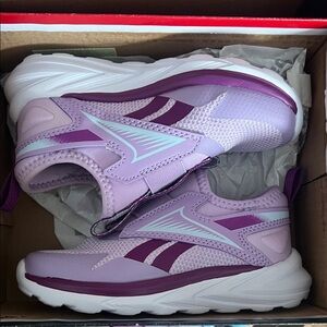 Purple and White Reebok Sneakers
